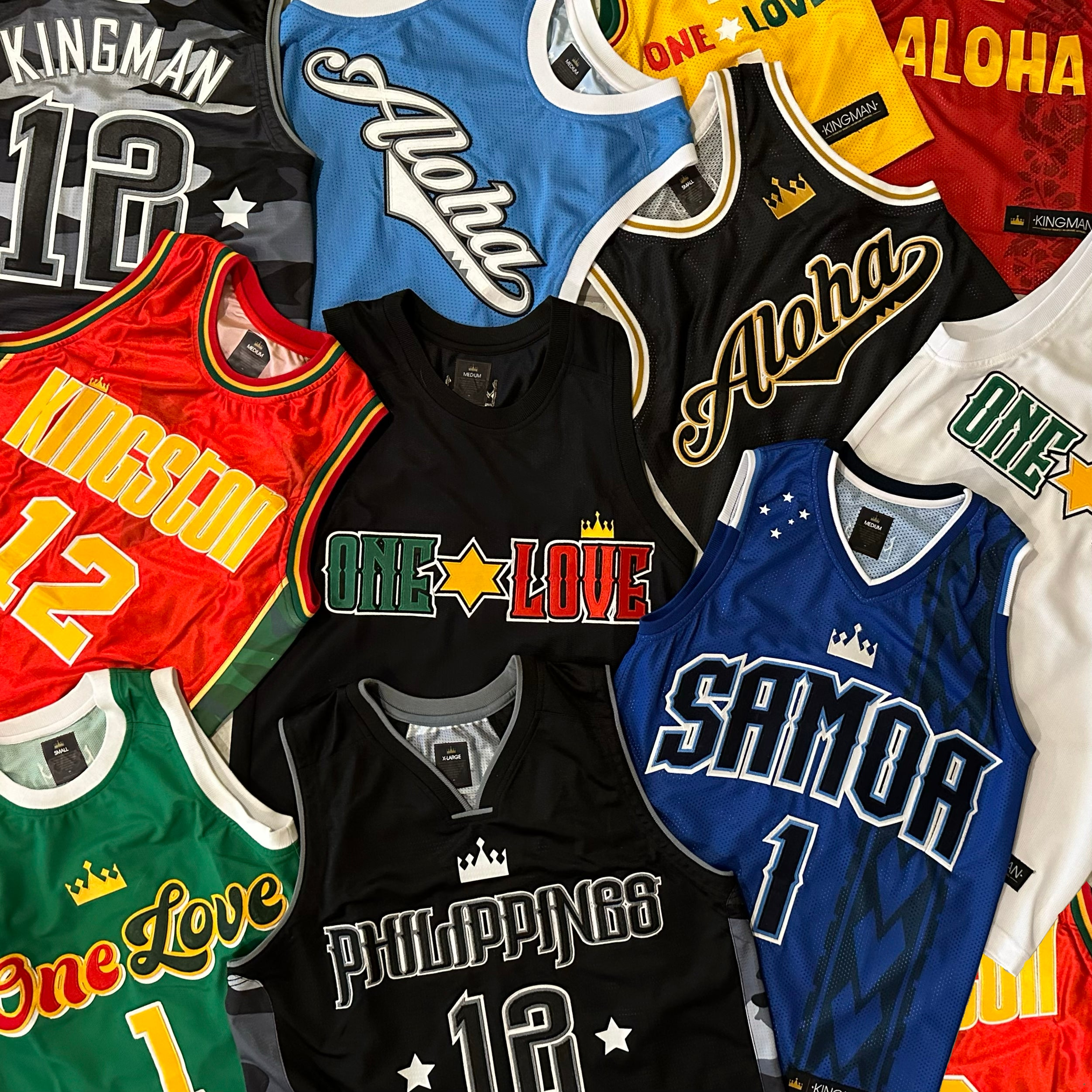 Kingman Roots jersey collection. Rastafari black, rastafari green, kush 420, kingman strictly roots rasta, kingman strictly roots black camo.